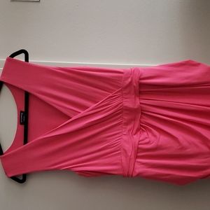 Bebe faux wrap dress in pink.  Nwot